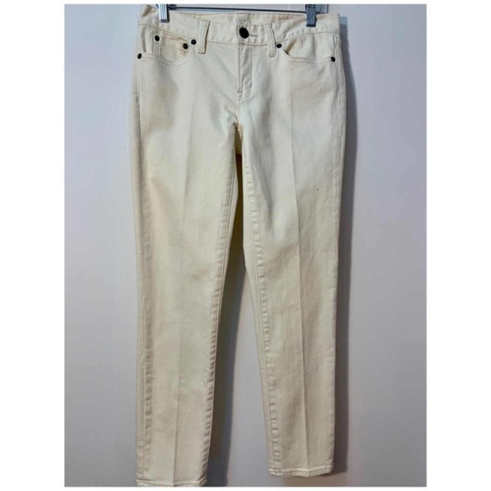 J Crew Stretch Cream Denim Jeans Size 4
